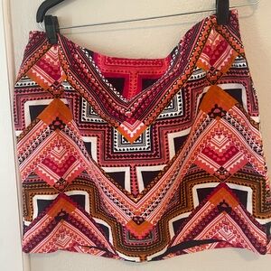 Vibrant Geometric Patterned Skirt